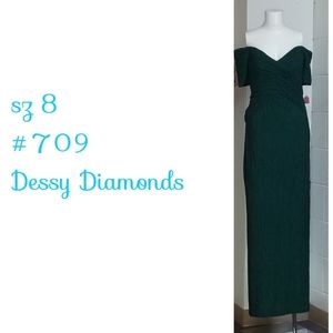 Vintage sz 8  Dessy Diamond Creations Evening Gown
